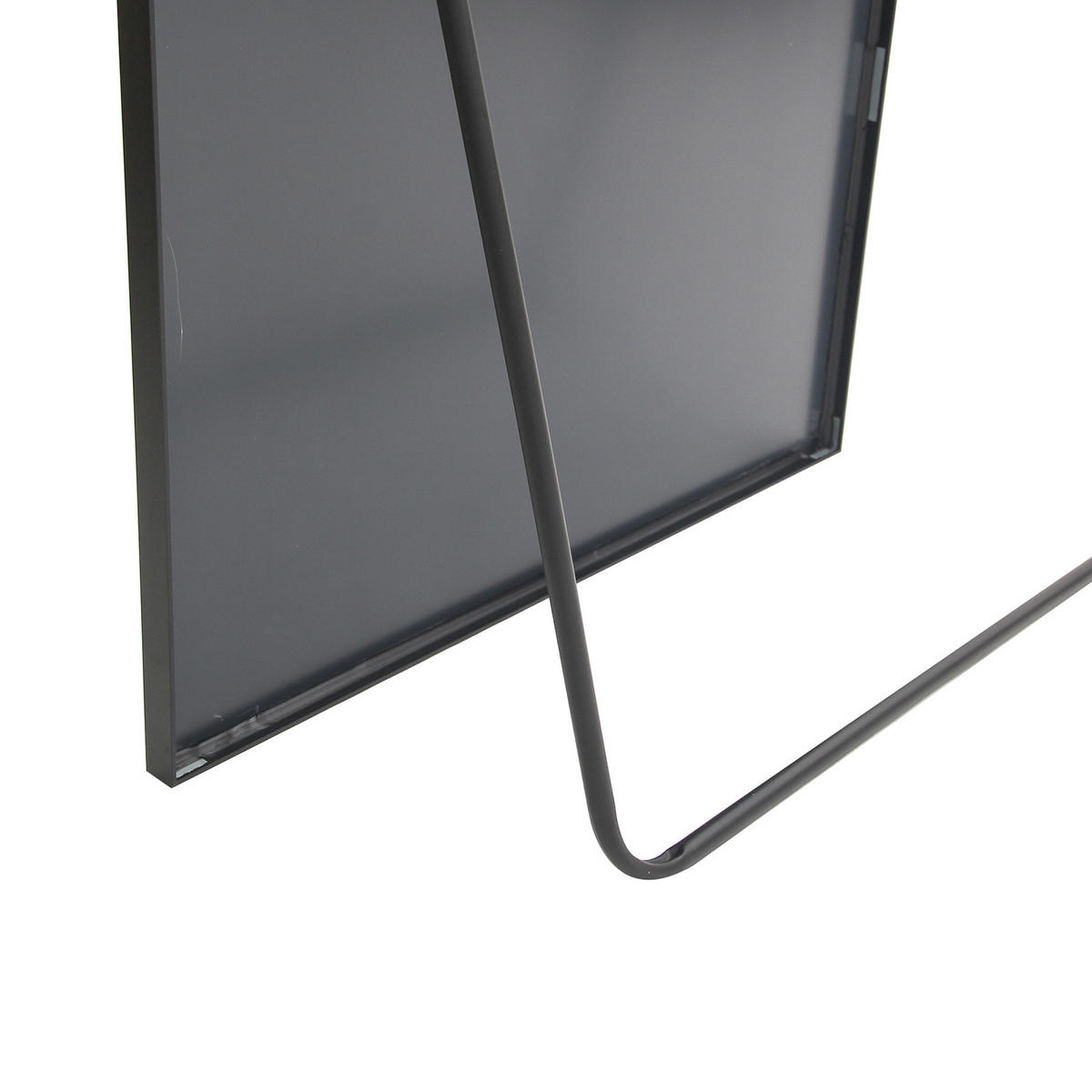 STANDSPIEGEL Bogen 180x80 cm Metallrahmen schwarz - Schwarz, Holz (80/180/3cm) - LEBENLANG