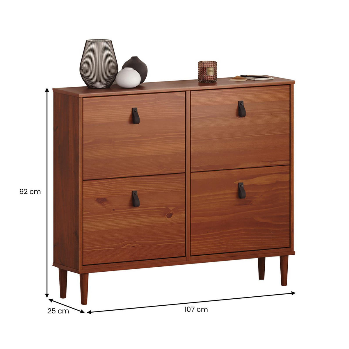 SCHUHKIPPER MIKKA Kastanie - Kastanienfarben, Holz (107/92/25cm) - IDIMEX