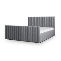 POLSTERBETT CANOVA 140x200 cm mit Bettkästen - Grau - Grau, Holz (140/200cm) - MASSENO