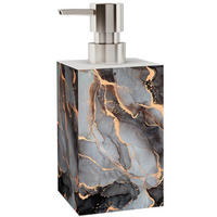 SEIFENSPENDER Marmor Abstrakt - Goldfarben/Braun, Kunststoff (7/12/7cm) - Sanilo