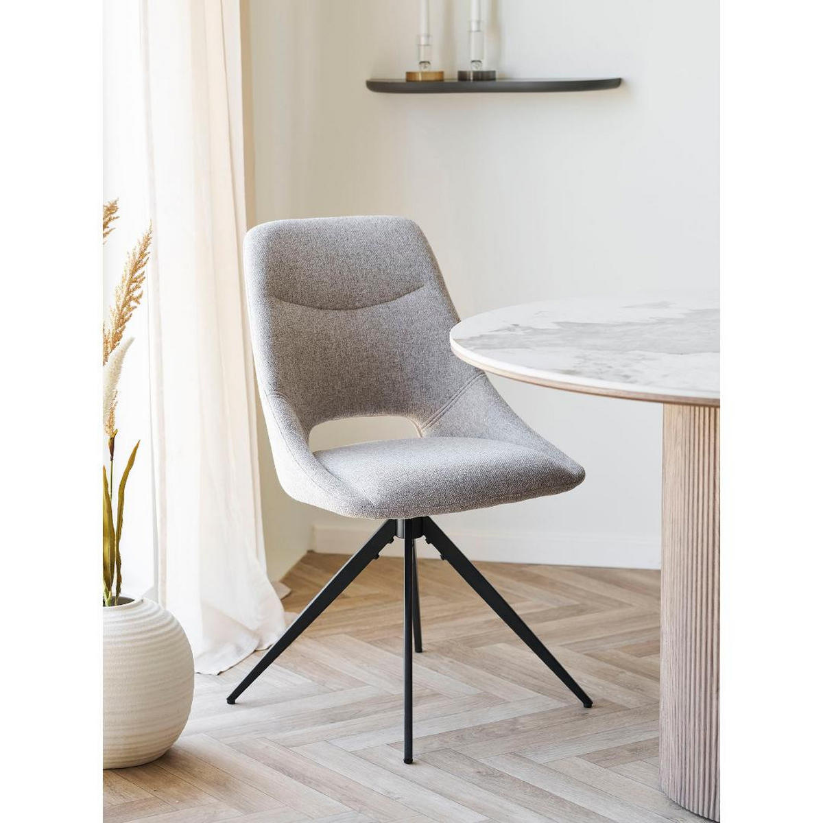 ESSZIMMERSTUHL, Beta, Sandfarben, Stoff, 58 x 52 x 88 cm - Sandfarben, Textil/Metall (58/88/52cm) - ebuy24