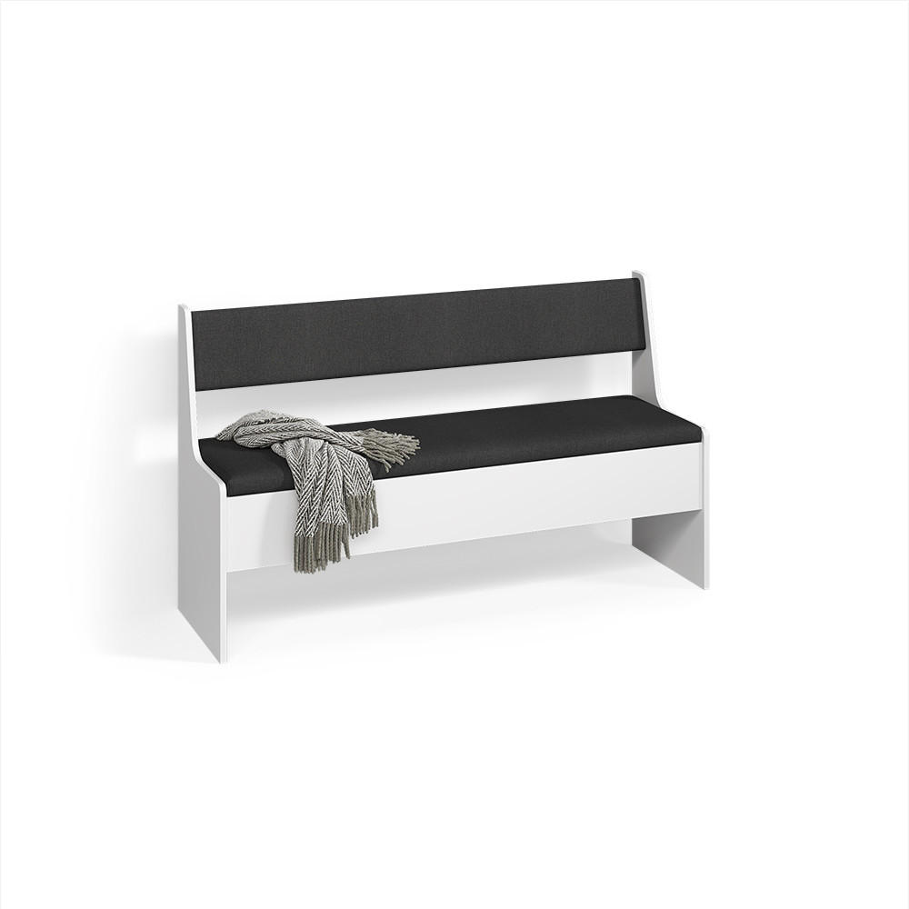 Livinity® LAVICE DO JÍDELNY DO ROHU Tiberio Bílá 41.5 x 136.6 cm