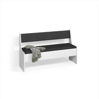 ESSZIMMER-BANK Tiberio Weiß 41.5 x 136.6 cm - Weiß, Holzwerkstoff (41.5/80/136.6cm) - Livinity®