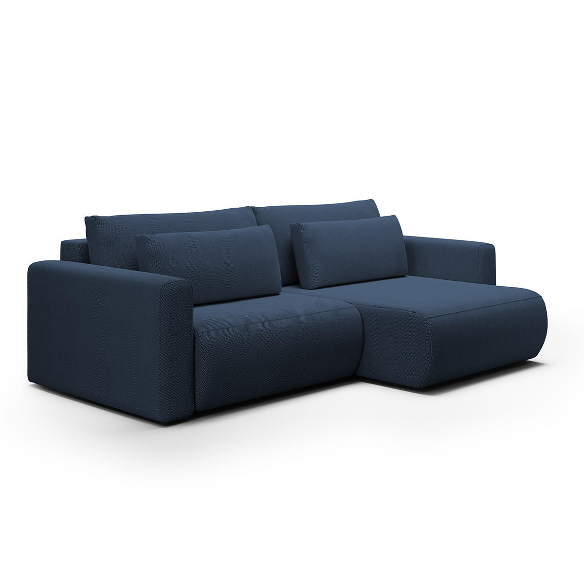 ECKSOFA Evy 3 Sitzplätze Blau - Blau, Holz (240/149cm) - Petits-meubles