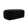 POUF Samt Stoff Schwarz - Schwarz, Kunststoff/Textil (92/40/48cm) - Makamii