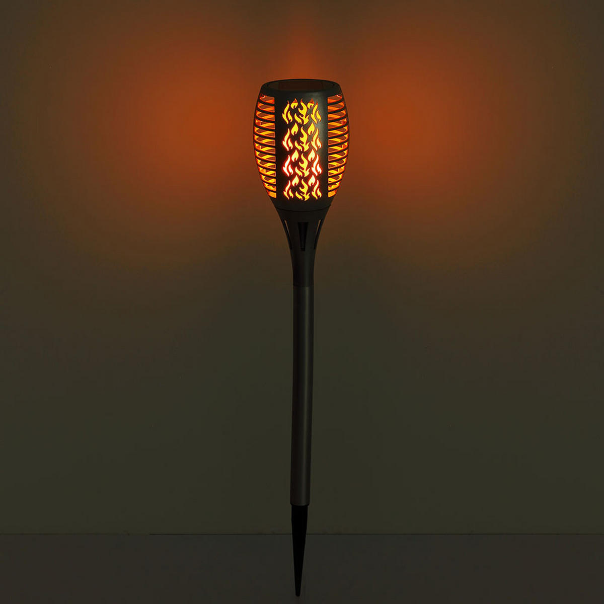 LED AUSSENLEUCHTE Solarleuchte Silber Kunststoff - Silberfarben, Kunststoff (10/10/58cm)