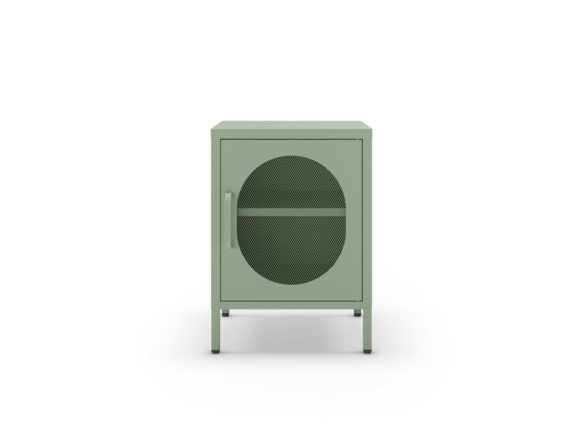 NACHTTISCH Diora Grün 40/35/60 cm - Grün, Metall (35/60/40cm) - Drawer