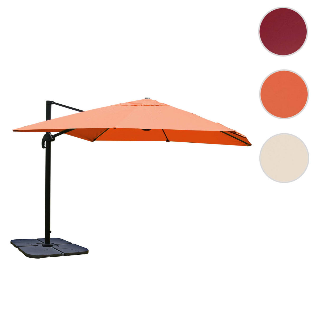 AMPELSCHIRM I Orange 300/300 cm - Orange, Textil (360/300cm) - MCW