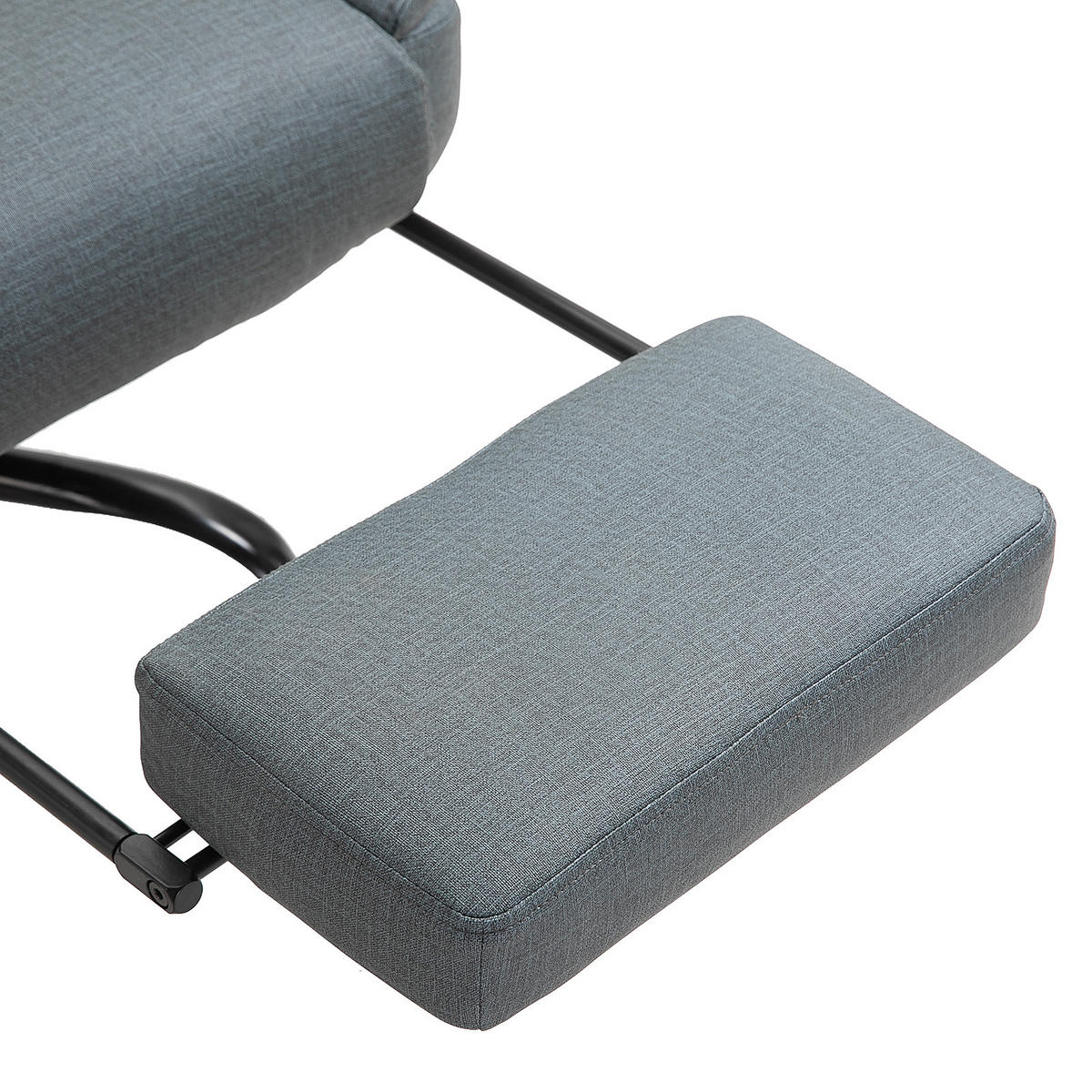 BÜROSTUHL höhenverstellbar Chefsessel Computerstuhl mit Fußstütze 360° PU - Grau, Leder (80/126/68cm) - Vinsetto