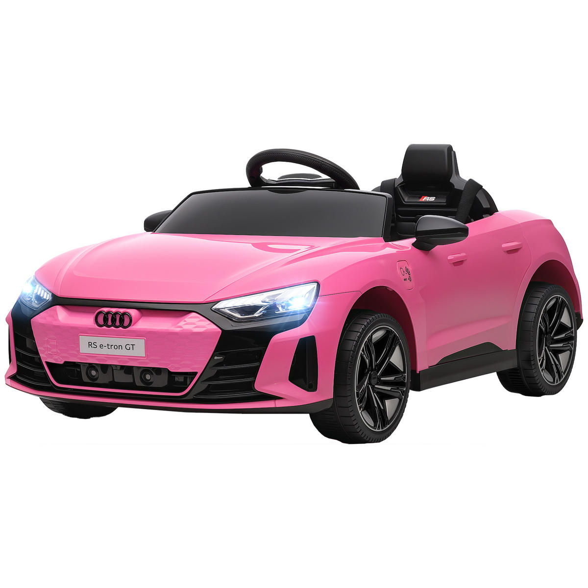 KINDER-ELEKTROAUTO DE-06077 mit Fernbedienung und Sicherheitsgurt Rosa - Pink, Kunststoff/Metall (103/58/41cm) - ComfortXL