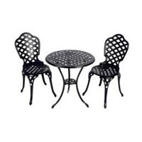 BISTRO-SET Leeds - Grau - 60/60/66 cm - Grau, Metall - Lesli Living