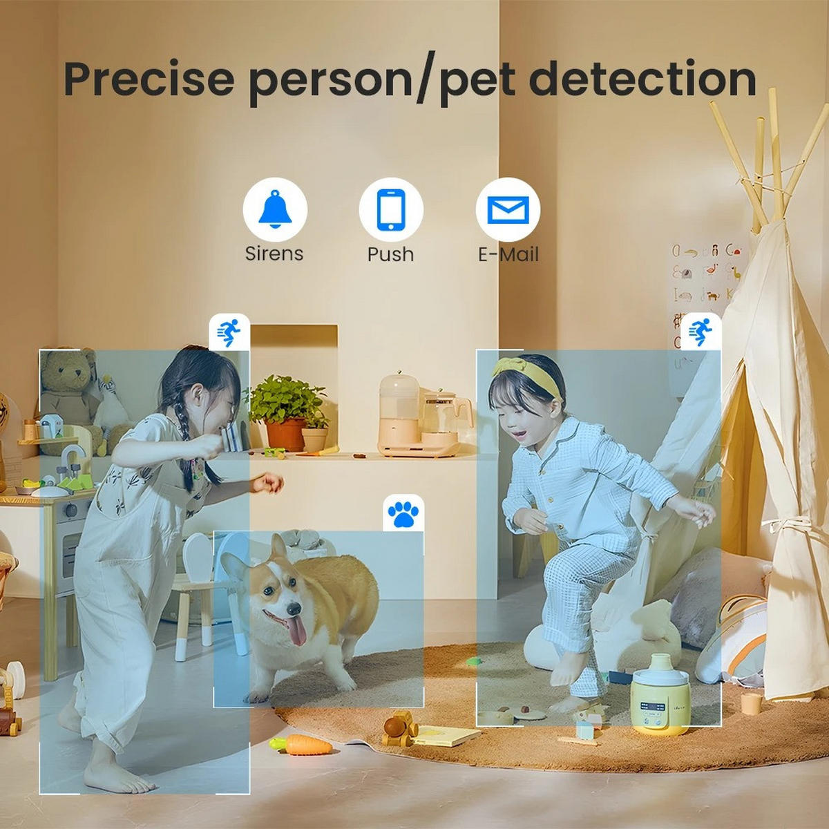 BABYPHONE 5MP Smart Kamera, Weiß - Weiß, Kunststoff - Kaket