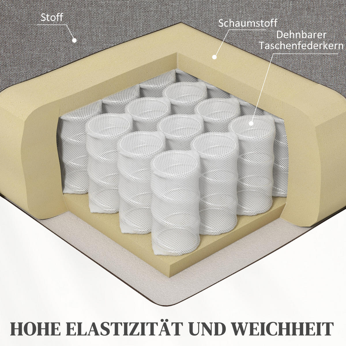 RELAXSESSEL in Hellgrau mit Aufstehhilfe, Massage und Heizfunktion,91/89/106 cm - Hellgrau, Kunststoff (91/106/89cm) - BEAOK