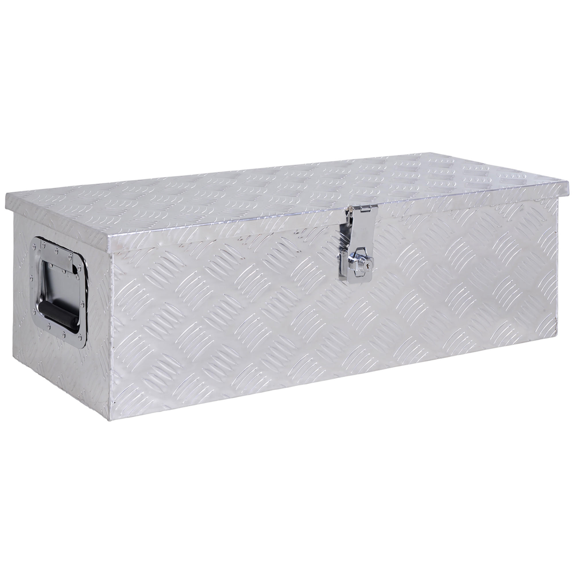GERÄTEKASTEN, 76 x 33 x 25 cm, Alu, Silber - Silberfarben, Metall (33/25/76cm) - HOMCOM