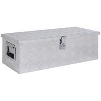 GERÄTEKASTEN, 76 x 33 x 25 cm, Alu, Silber - Silberfarben, Metall (33/25/76cm) - HOMCOM