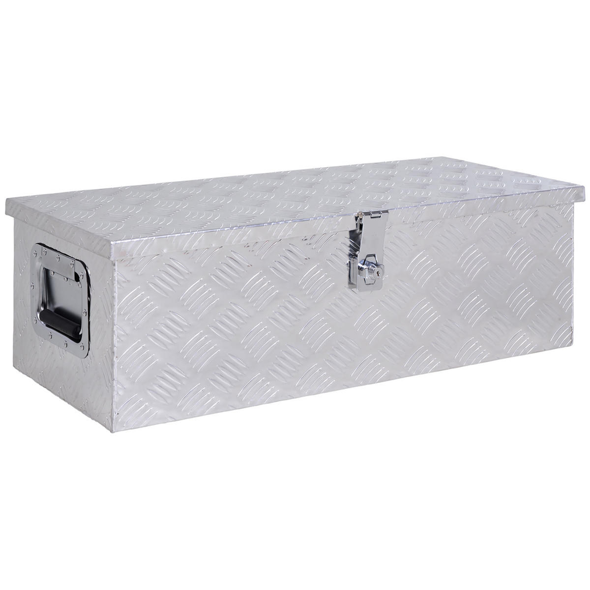 GERÄTEKASTEN, 76 x 33 x 25 cm, Alu, Silber - Silberfarben, Metall (33/25/76cm) - HOMCOM