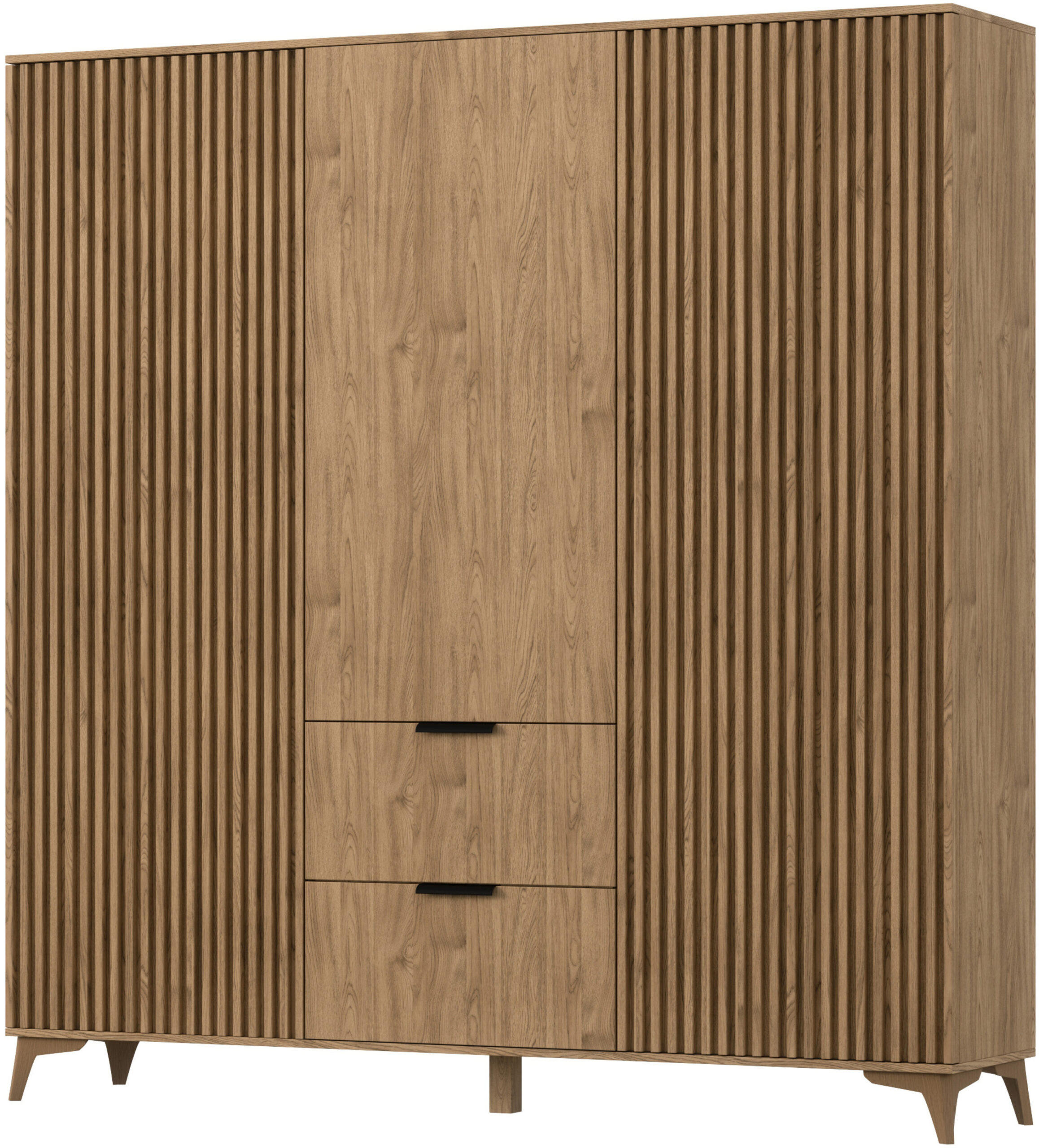 DREHTÜRENSCHRANK - Schrank Entia Artisan - Eiche Artisan, Holzwerkstoff (185/192/60cm) - Möblo