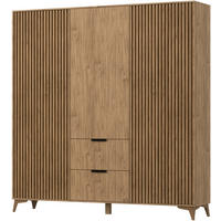 DREHTÜRENSCHRANK - Schrank Entia Artisan - Eiche Artisan, Holzwerkstoff (185/192/60cm) - Möblo