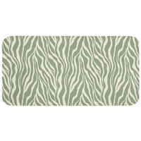 KOUPELNOVÁ PŘEDLOŽKA Zebra - Motiv - zelená 120x60 cm - šalvějově zelená, textil/plast (120/60cm)