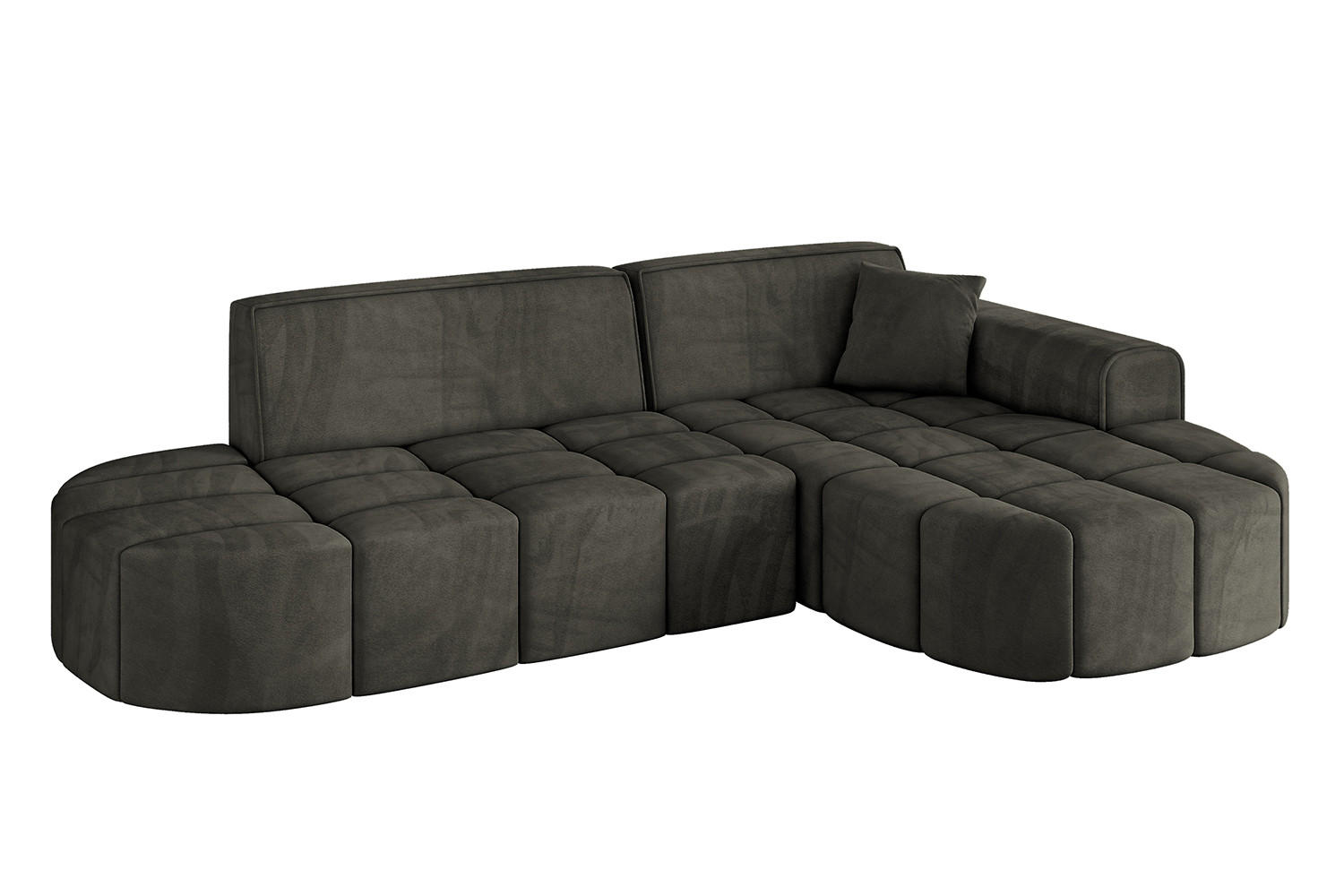 Altdecor Ecksofa Schwarz 252x173 cm