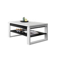 COUCHTISCH rechteckig Weiß matt - Anthrazit aufklappbar 110/65/50 cm - Anthrazit/Weiß, Holzwerkstoff (65/110/50cm) - designimpex