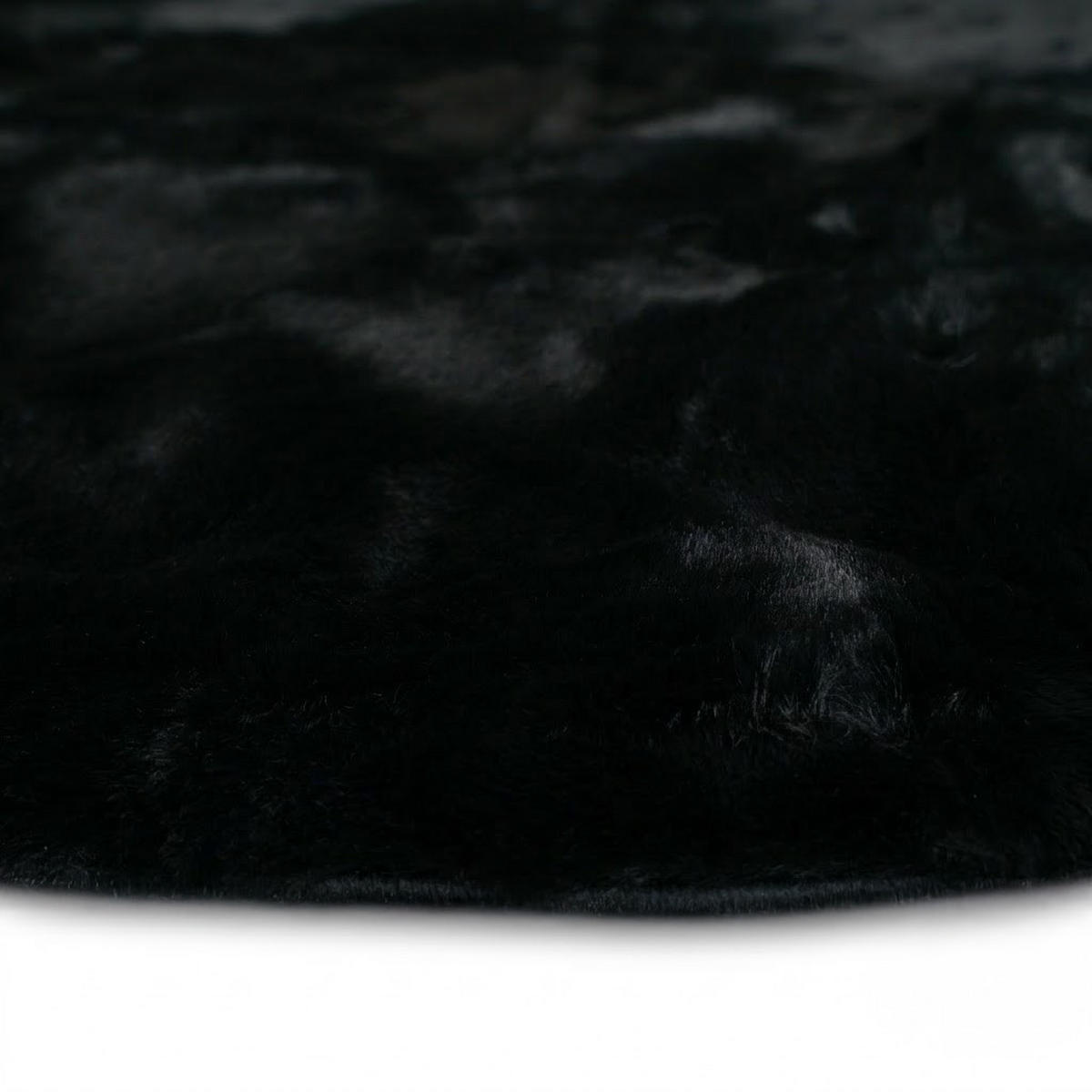 FELLTEPPICH CLOUD SUPER SOFT 120/120 cm Schwarz - Schwarz, Textil (120/120cm) - Consilio Concept