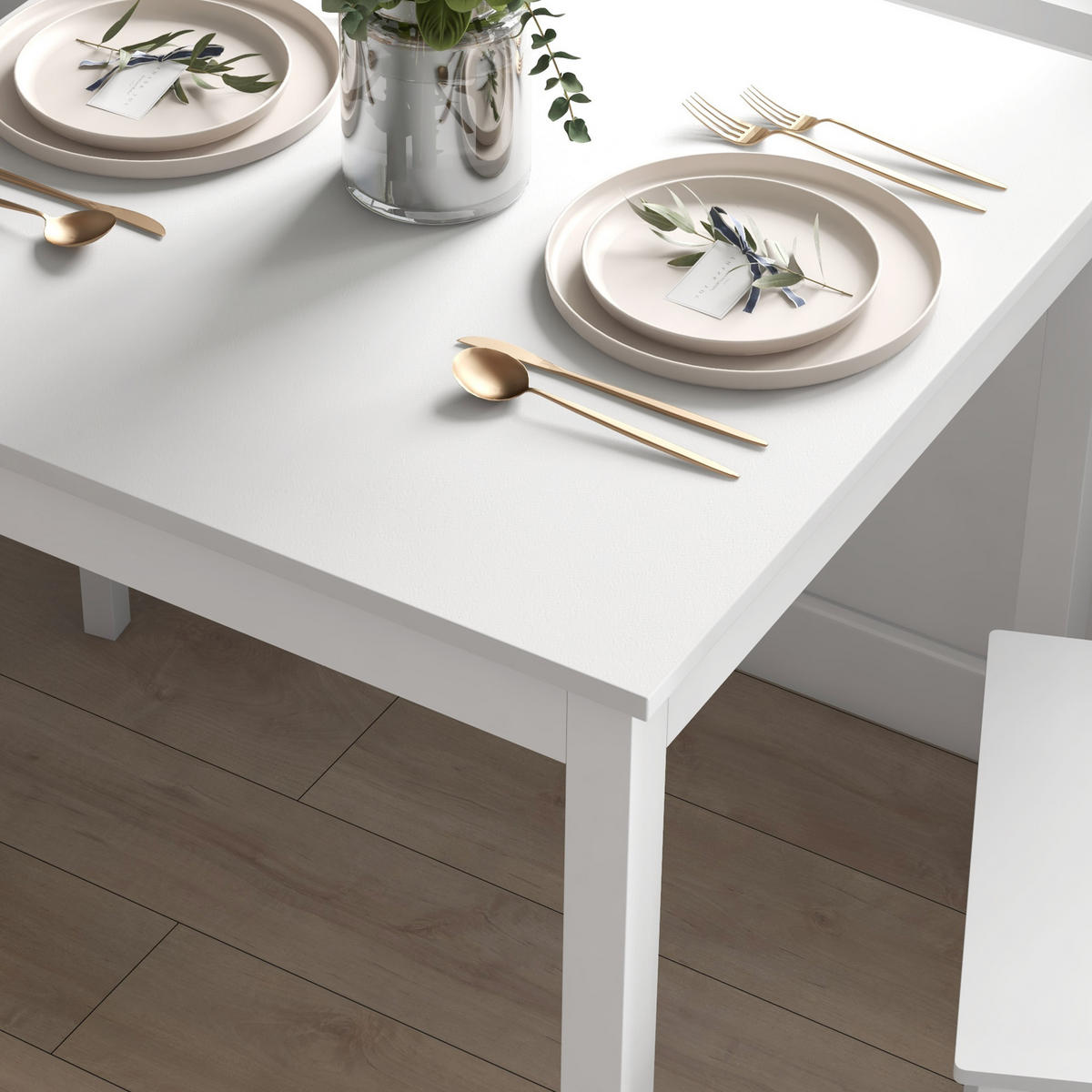 ESSGRUPPE 3-Teilige DE-10014 Weiß - Weiß, Holzwerkstoff (75/75/75cm) - ComfortXL