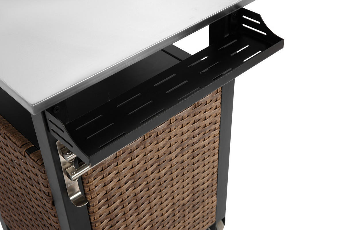 SERVIERWAGEN Küchenwagen mit Rädern,Outdoor Kücheninsel,Ratten,Braun - Braun, Metall (57/85/76cm) - LVHOM