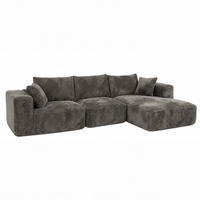 SOFA-GARNITUR Braun - Braun, Textil (276/58/154cm) - MCW