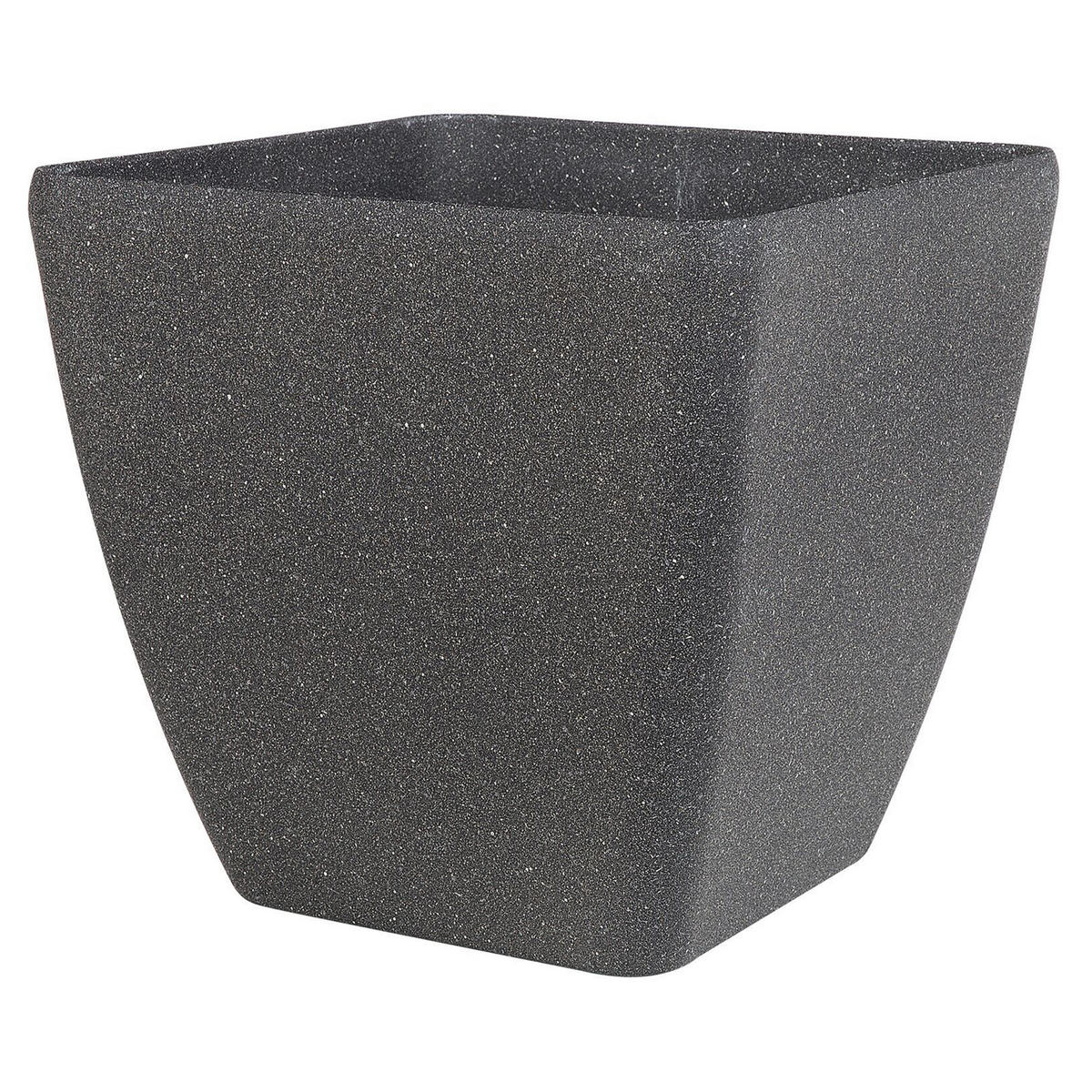 BLUMENTOPF dunkelgrau quadratisch 42/42/42 cm Zeli - Dunkelgrau, Stein (42cm) - Beliani