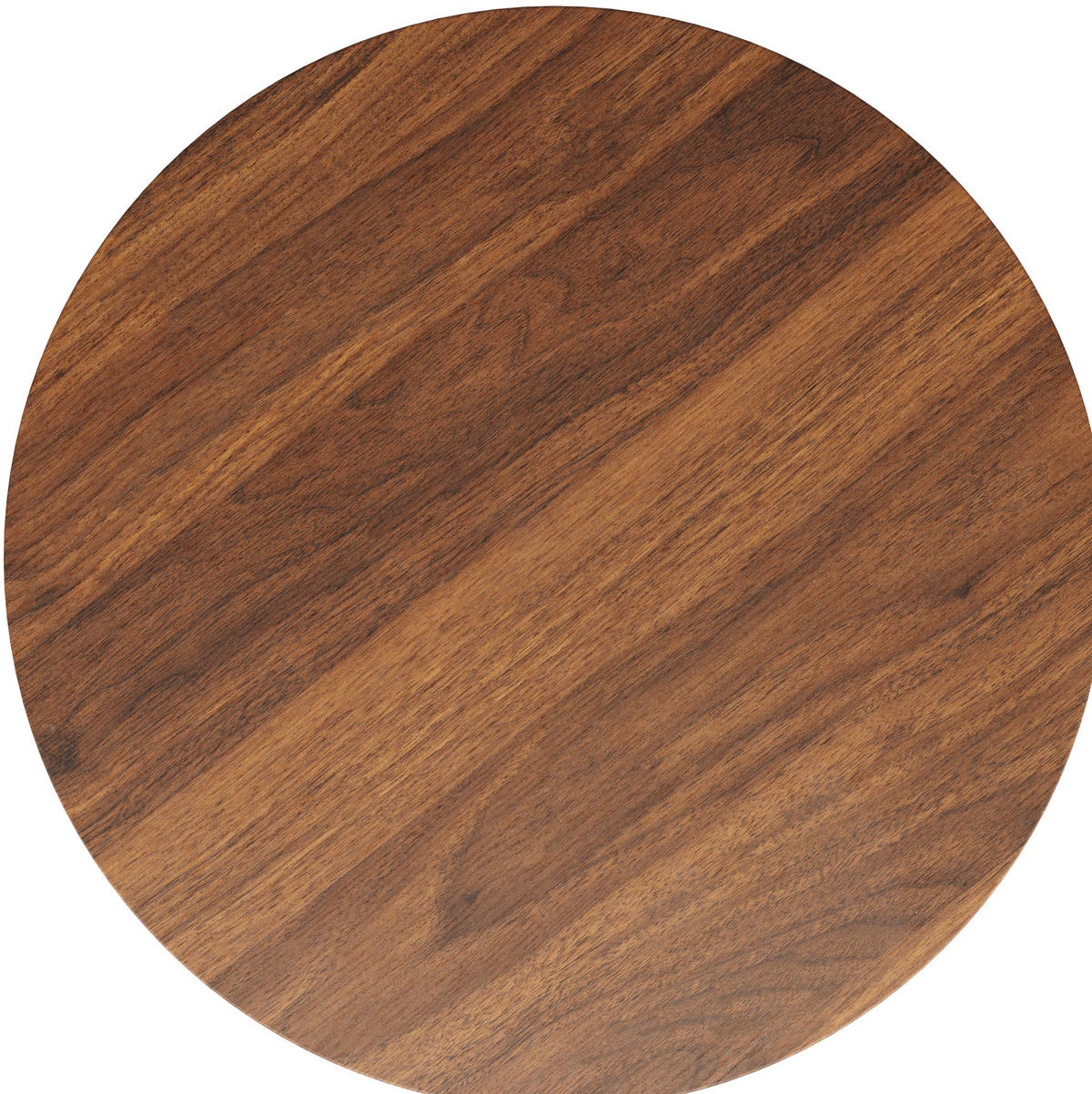 ESSTISCH 80x80x75 cm in Schwarz aus MDF mit Walnussoptik auf schwarzen Metallbeinen - Schwarz, Holzwerkstoff (80/80/75cm) - Modfu