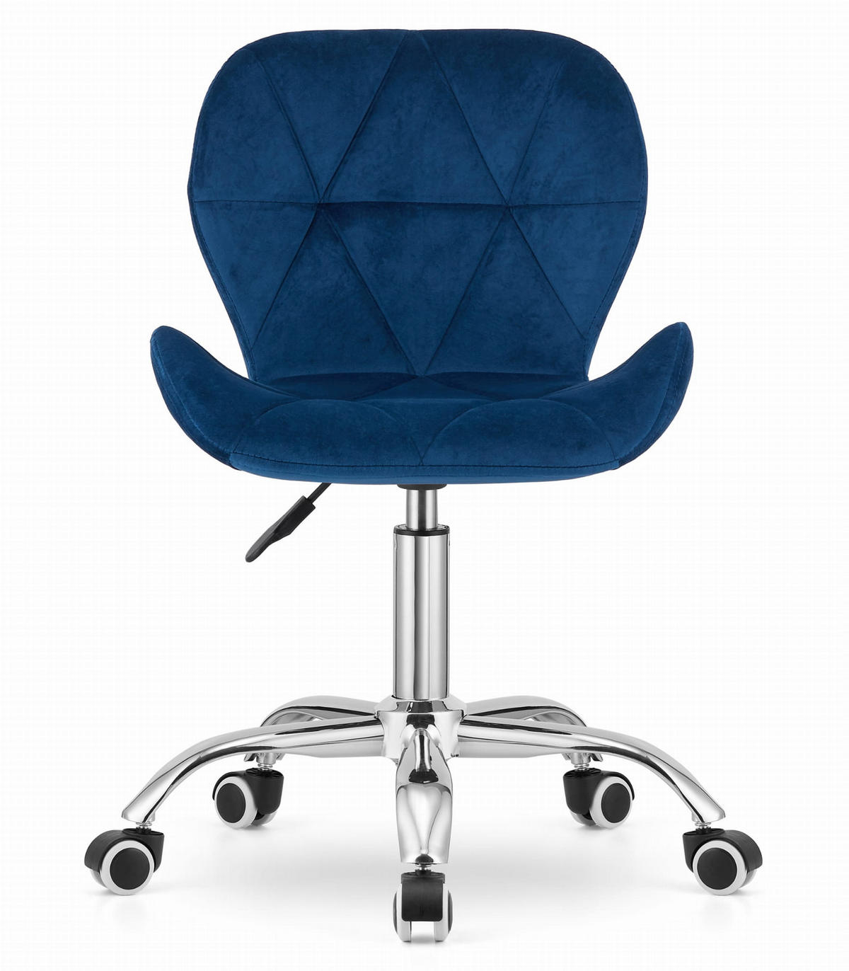 DREHSTUHL AVOLA Samt – dunkelblau - Dunkelblau, Metall (53/86/55cm)