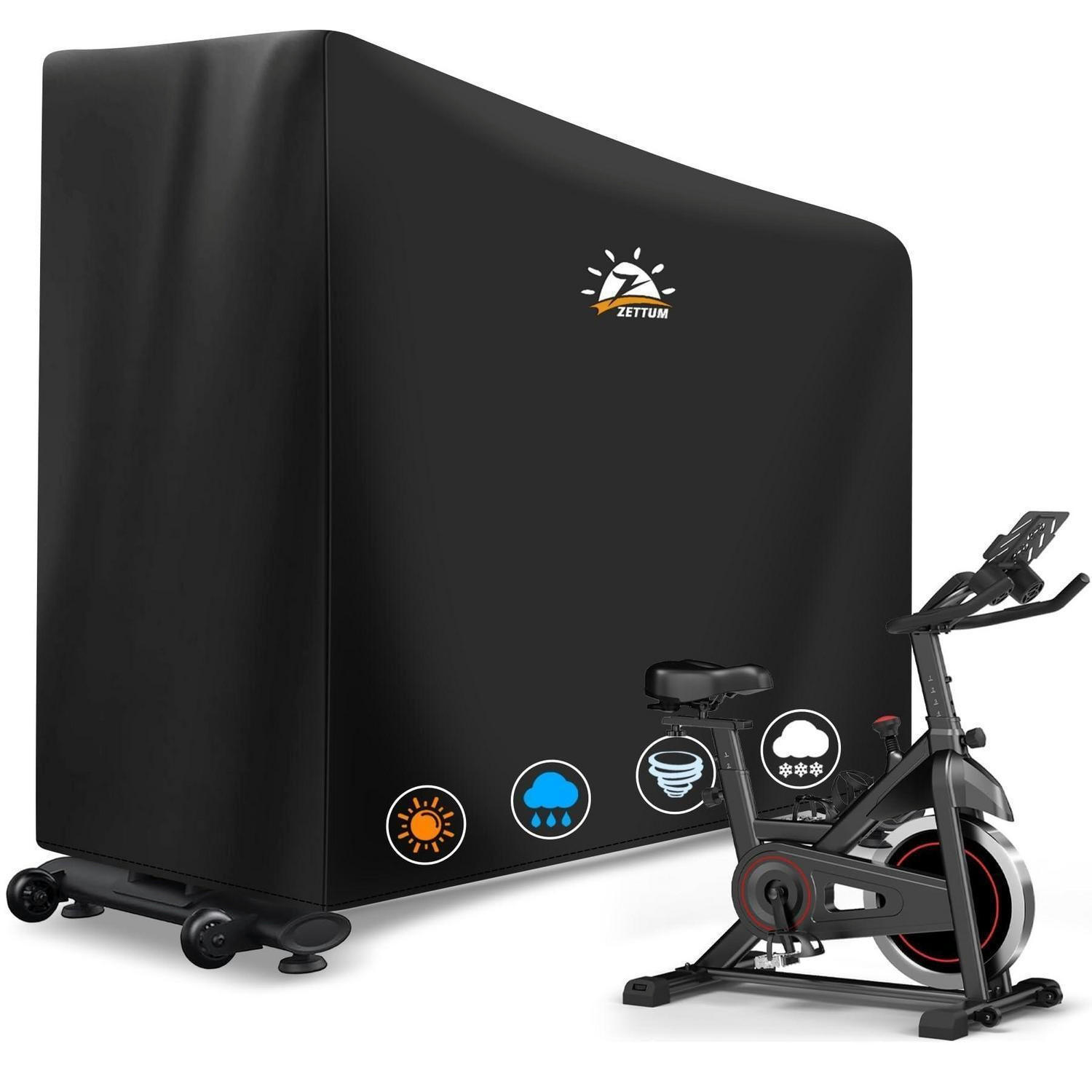 HEIMTRAINER Abdeckung 58x124x140/114 cm Wasserdicht - Schwarz, Textil (10/10/10cm)