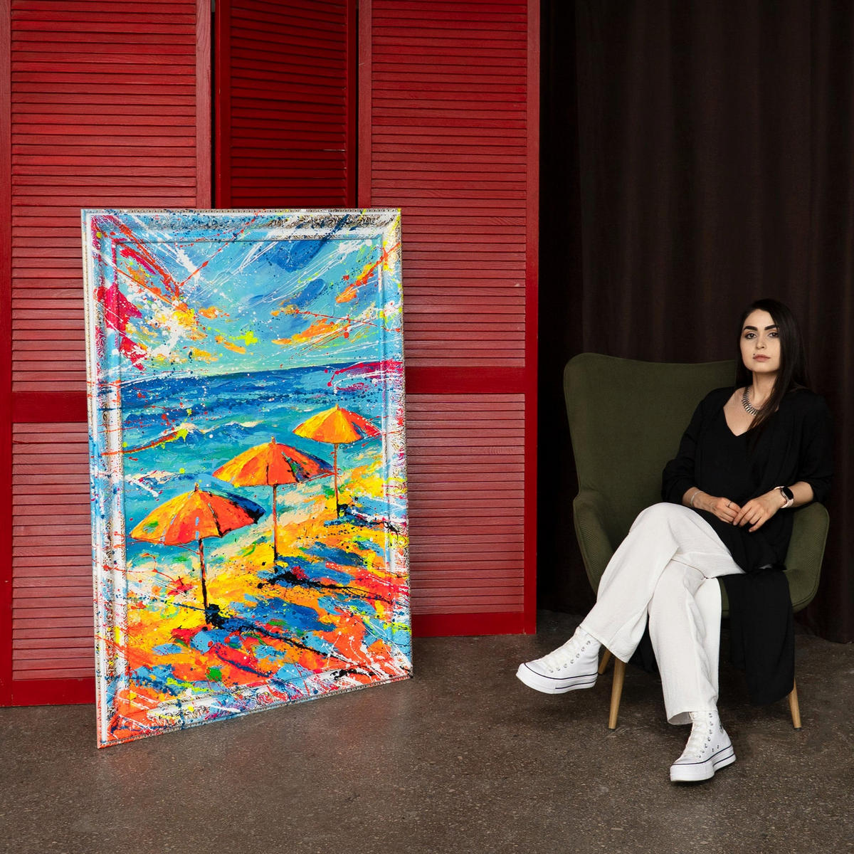 GEMÄLDE Auf den Spuren der Sonne Schattenfugenrahmen Weiß 120x80 cm - Weiß, Holz (120/80cm) - YS-art gallery