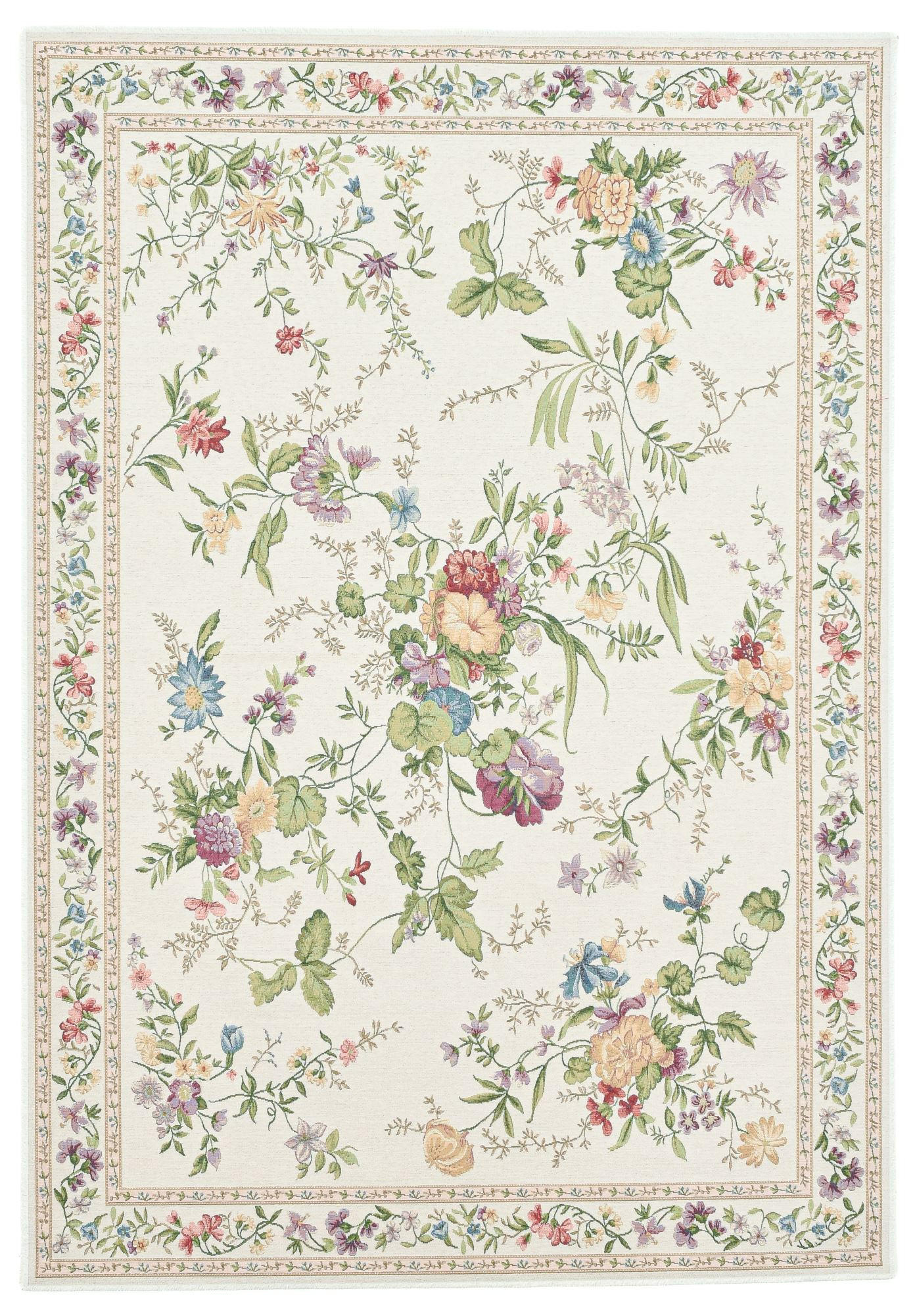 Theko Flachwebteppich Creme 60x90 cm