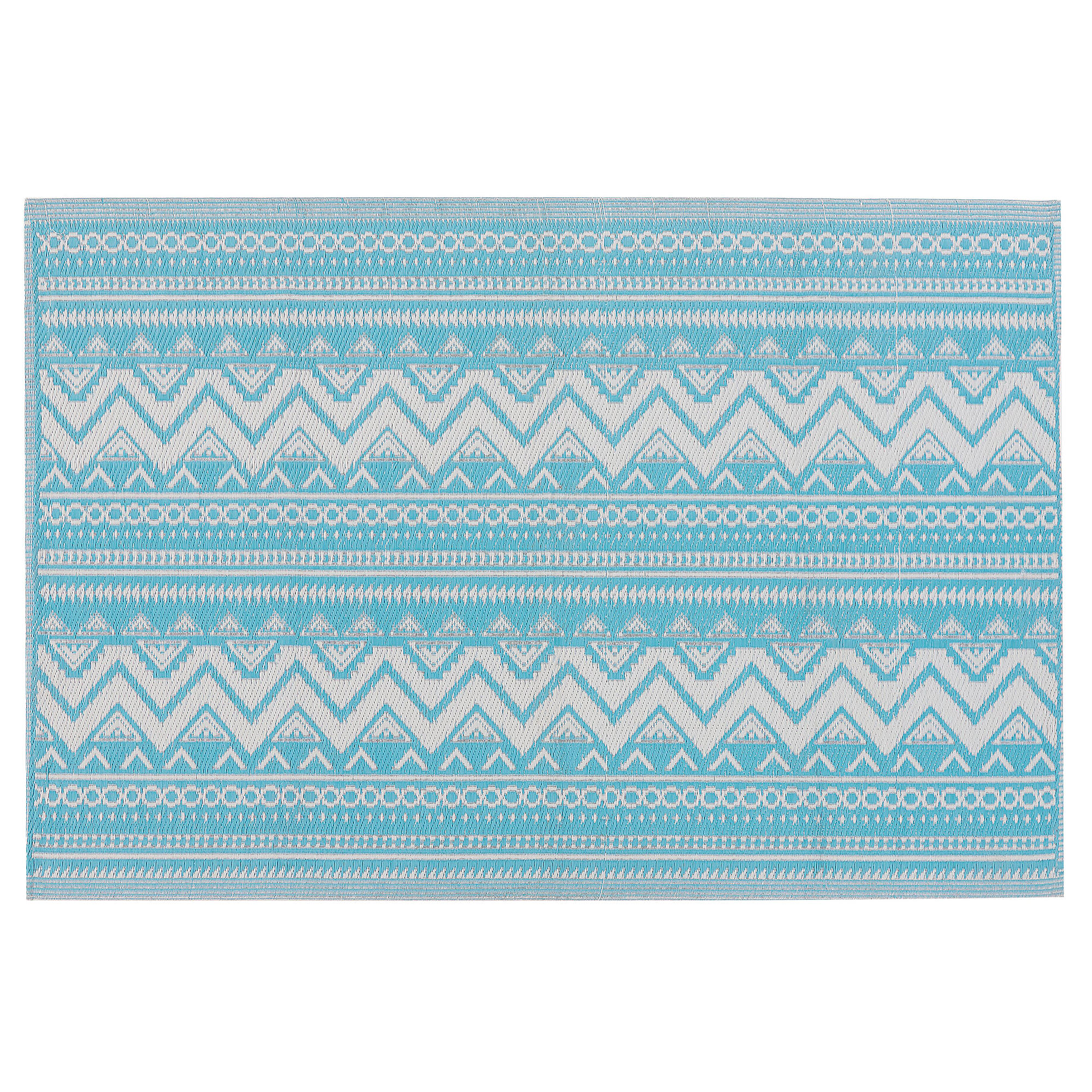 OUTDOOR-TEPPICH Nagpur 180/120 cm - Blau, Kunststoff (120/180cm) - Beliani