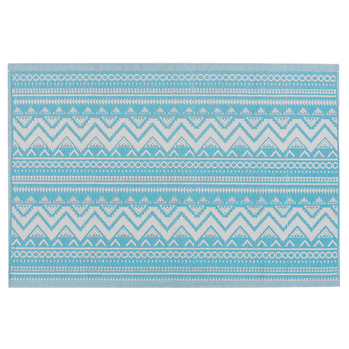 OUTDOOR-TEPPICH Nagpur 180/120 cm - Blau, Kunststoff (120/180cm) - Beliani