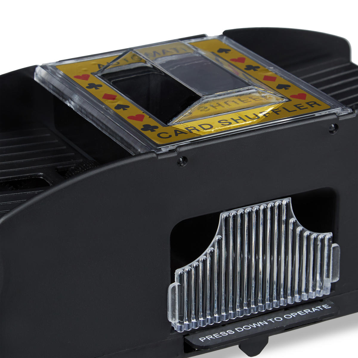 KARTENMISCHMASCHINE - Schwarz, Kunststoff (20.5/10.5cm) - Relaxdays