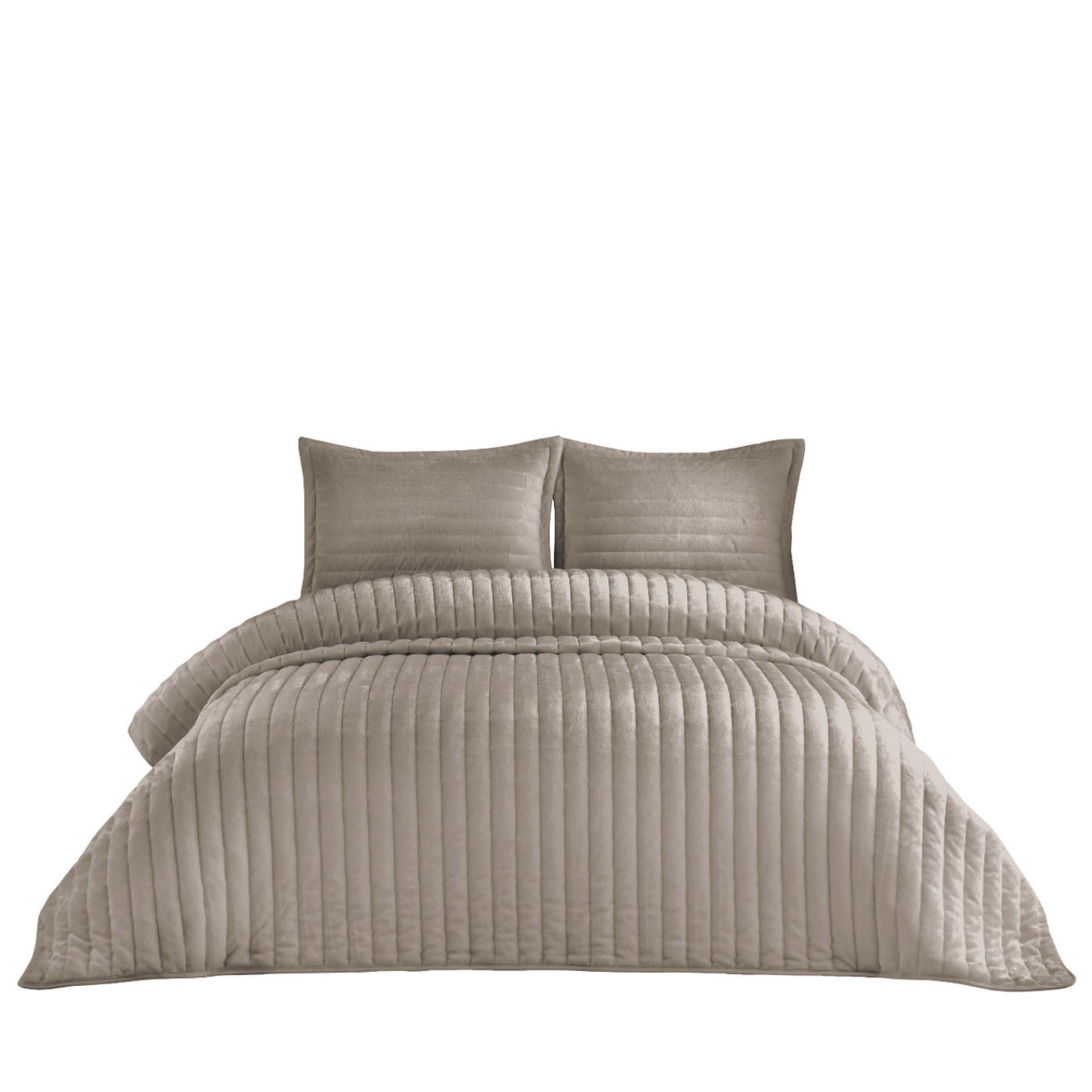 TAGESDECKE 230/260 cm Set 3-teilig mit Kissenbezügen #01 Beige - Beige, Textil (230/260cm) - ROLFNERS