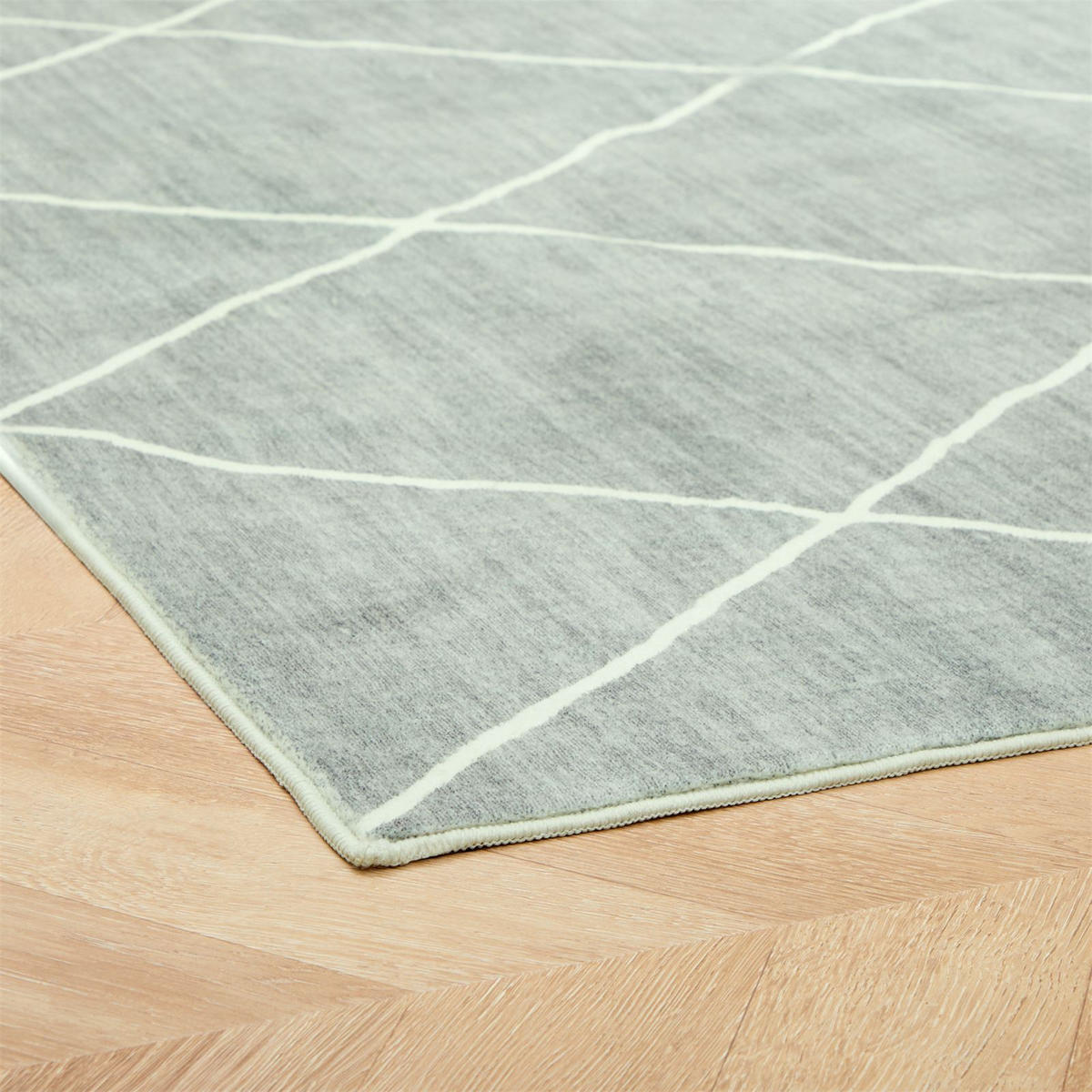 TEPPICH RHOMB - Jadegrün, Textil (160/230cm) - IDIMEX