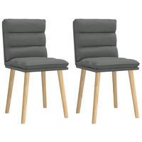 ESSZIMMERSTÜHLE 2 Stk. Dunkelgrau Stoff 45*54*86cm - Dunkelgrau, Metall (45/86/54cm) - ZMH