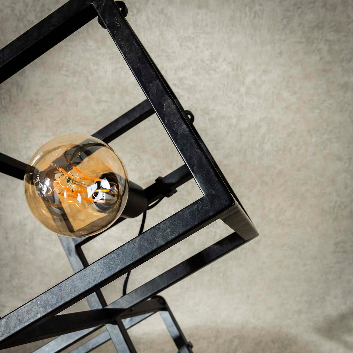 STEHLEUCHTE Cube Schwarz 35/35/150 cm - Schwarz, Metall (35/35/150cm) - Hoyz Collection