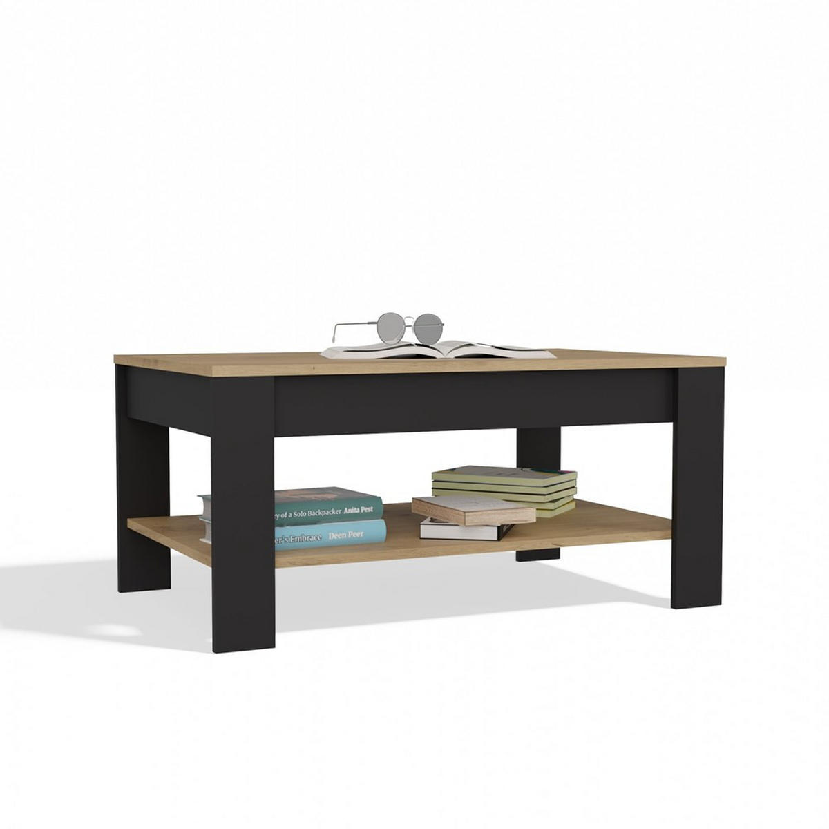 STOLIĆ ZA KAVU Artisan, crni 93/44/58 - crna, drvni materijal (58/93/44cm) - RAUMHIRSCH FURNITURE