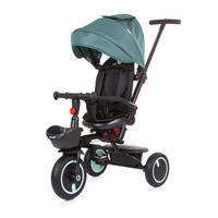 DREIRAD Quick Fold 2 in 1 grün faltbar, Sitz umkehrbar, PU-Räder, bis 25 kg - Grün, Metall (102/51/98cm) - Chipolino
