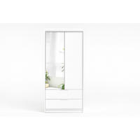 DREHTÜRENSCHRANK MAROKO 103/213/60 cm in Weiß matt - Weiß, Holzwerkstoff (103/60/213cm) - Deine Möbel 24