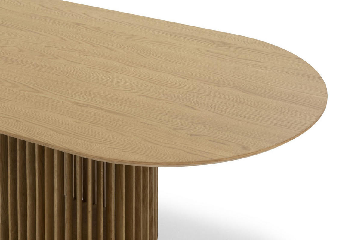 ESSTISCH Franz, Natur Massiveiche - Beige, Holz (220/105/76cm) - WOODEK