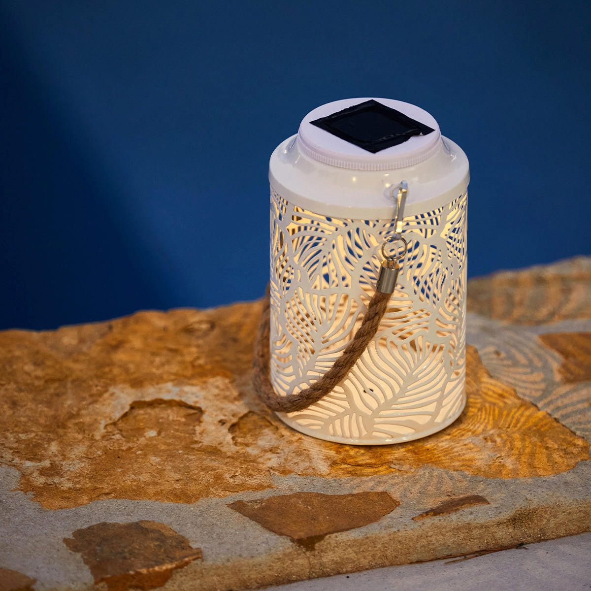 MINI-SOLARLATERNE RAINBOW weiß - Weiß, Metall (11.5/11.5/17.5cm) - Lumisky