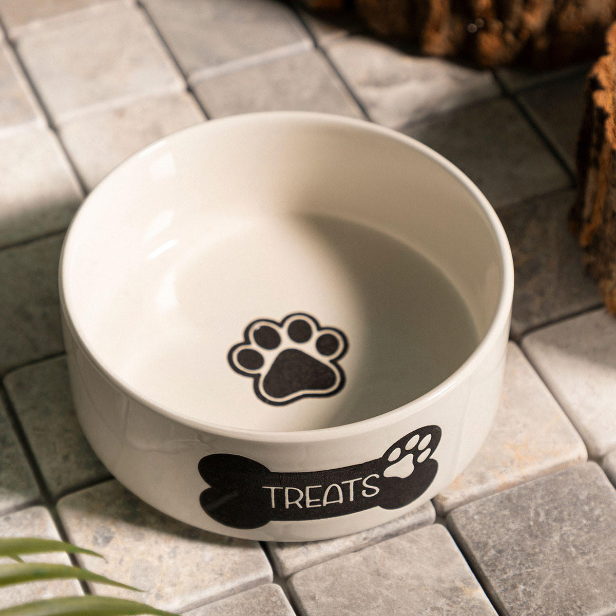 HUNDENAPF Treats 13/5 cm - Weiß, Keramik (13/13/5cm) - Homla