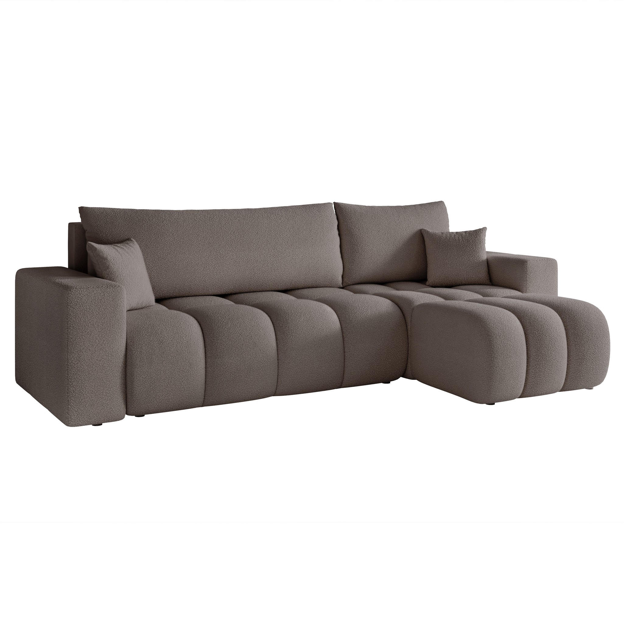 ECKSOFA Anabel Mit Schlaffunktion - Dunkelgrau, Holzwerkstoff/Textil (145/248cm) - Fun Möbel
