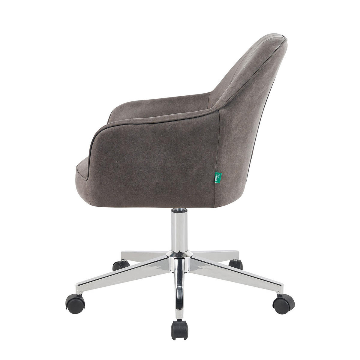 BÜROSTUHL Mika-Lian - Taupe/Chromfarben, Textil/Metall (60/84/65cm) - DUBI Möbel